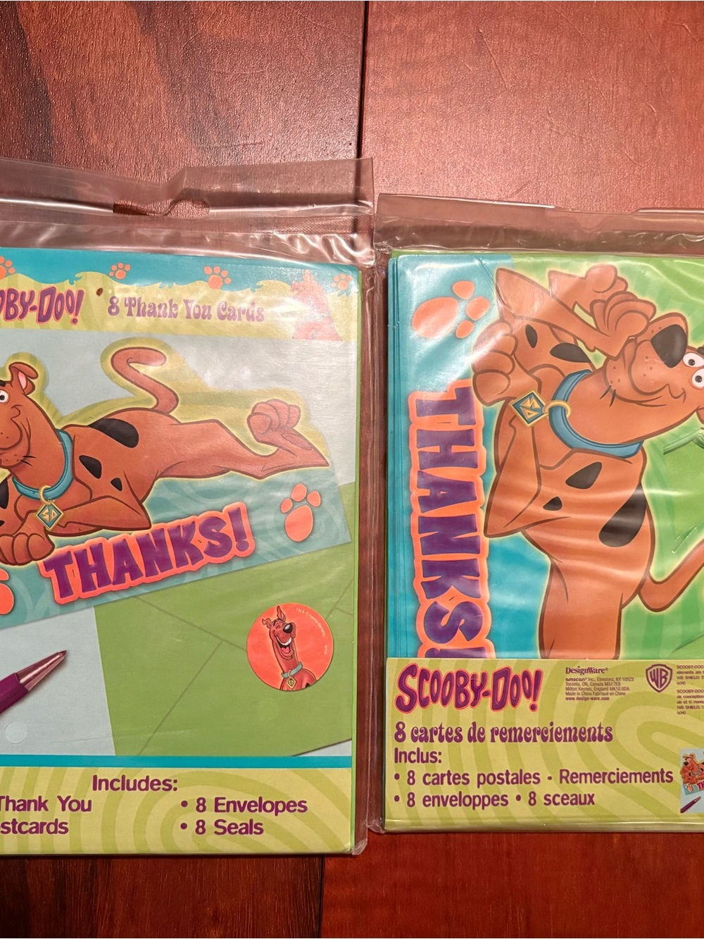 Scooby Doo Thank You Cards - 2 Packs of 8